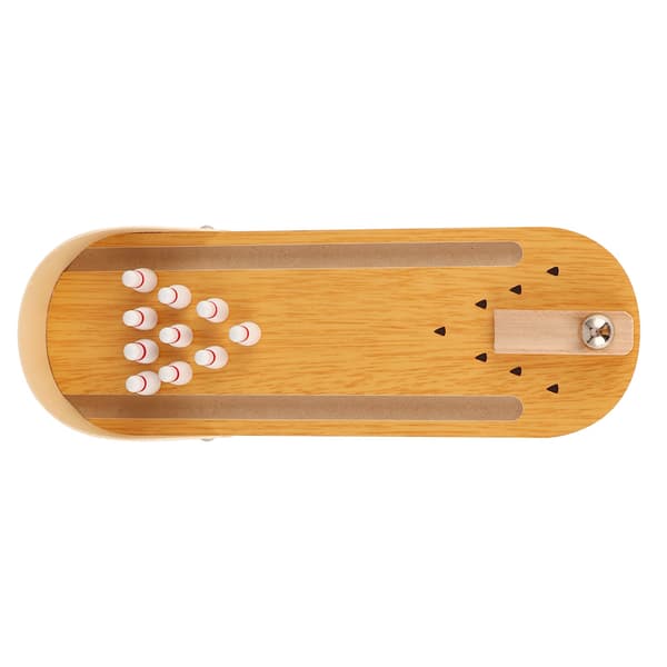 Wooden Bowling Toy for Kids, Interactive Mini Desktop Game, Parent-Child