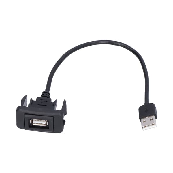 USB-port för bil, flexibel förlängningskabel, laddningsadapter, infälld montering på instrumentbräda