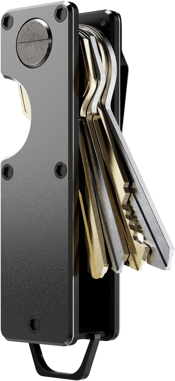 Key Organizer Compact Key Holder Metal Keychain Minimalist Key Case Key Holder for Keychain Secures 1-5 Keys