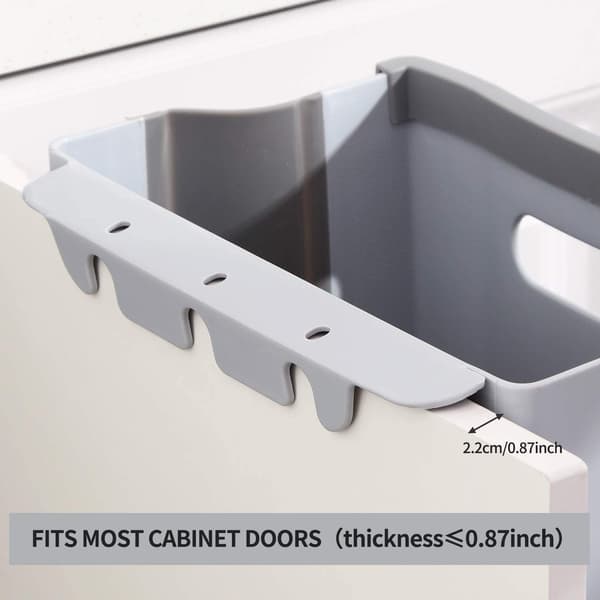 9L Wall Mounted Foldable Waste Bin for Kitchen Cabinet - Quickly Clean Counter, Sink, Bathroom - RV, Car, Camping Foldable Trash Can