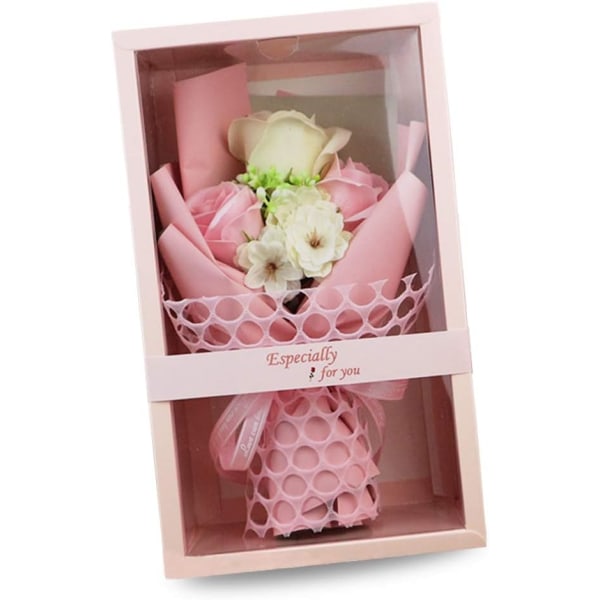 Tvål Blomma presentförpackning Rosor Doftande tvål bukett för alla hjärtans dag mors dag födelsedag bröllop