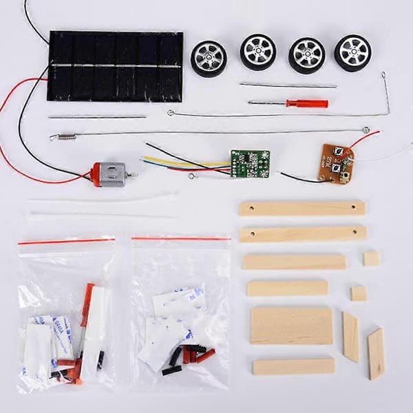 Solar Powered Remote Control RC Car Educational Toys DIY Science Technology Car Toy Set for Kids