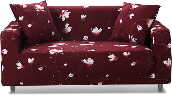 Stretchstickat sofföverdrag för 3-sits, elastiskt möbelskydd, slitstarkt, halkfritt, 195-230 cm