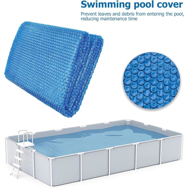 Rektangulär simbassängmatta, värmeisoleringsfilm för poolöverdrag, bubbelpolyeten Protec