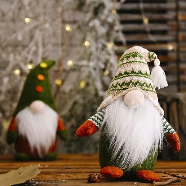 Jultomtar 2-pack, svenska tomtenissar plyschprydnad