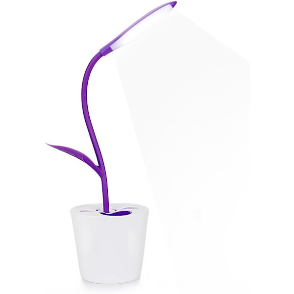 2025 Lämplig Bordslampa för Barnrum med Pennhållare USB-Laddning Bordslampa Lämplig för Hemstudier (Lila)
