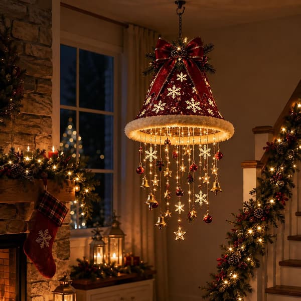 Julemandshue LED-lampe 2-pak – Julepynt til verandaen, stil F Style 6
