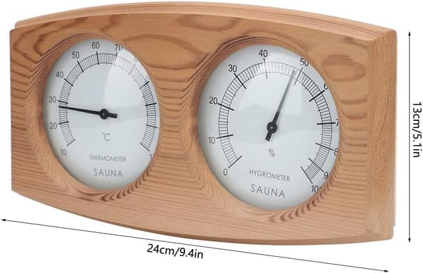 2025 Ny Bastutermometer 2 i 1 Trä Termo Hygrometer Termometer Hygrometer Ångbastu Tillbehör