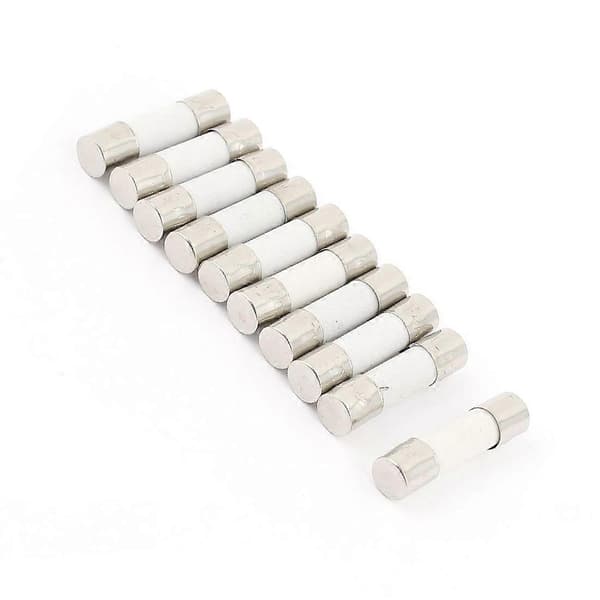 Trög 250 V 5 A T5 A keramisk rörsäkring, 10 st 5 x 20 mm