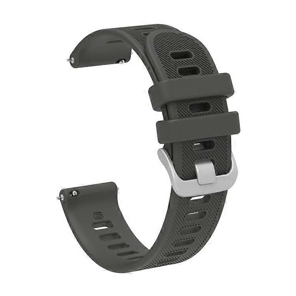 Til Garmin Forerunner 245 Music 20mm Silikone Twill Urrem Grey