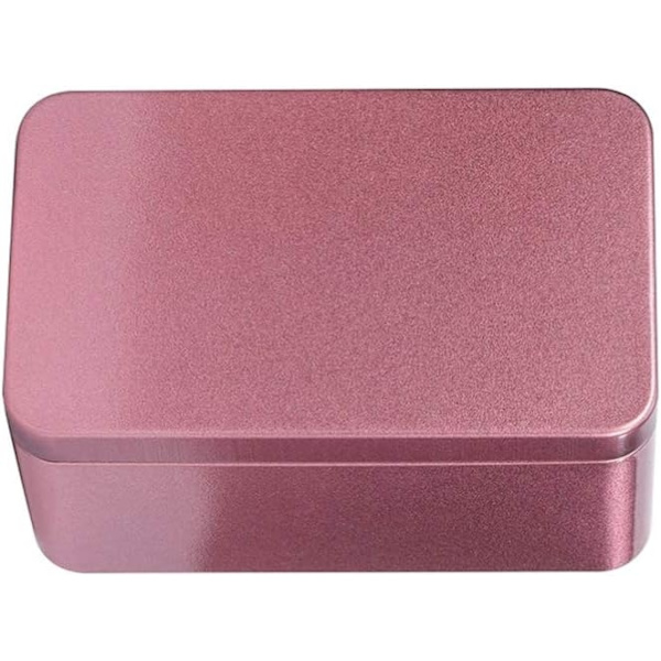 Rektangulär förvaringslåda i metall - 13 X 8 X 6 cm - För godis, kaffebönor, godis, te
