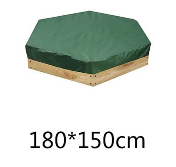 180*150cm - Sekskantet sandkassedeksel