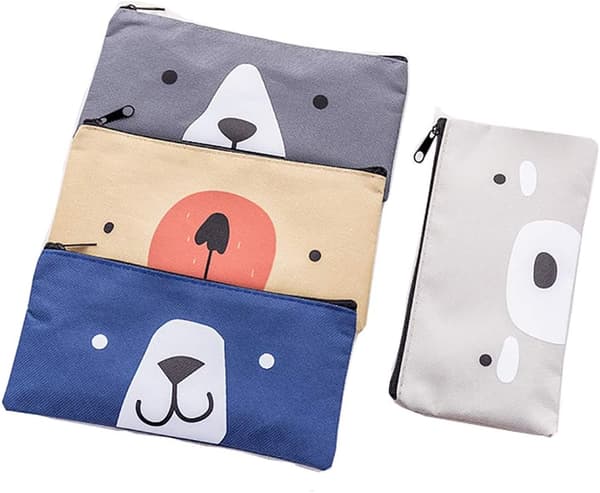 Pennfodral för skolan, 4-pack pennfodral för barn, pennfodral S