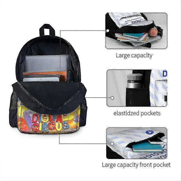 New The Amazing Digital Circus Printed Backpack Style 1