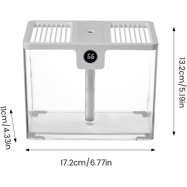 Luftfuktare Luftfuktare för sovrum 1,5L Stor kapacitet 10 timmars timer Ljudreducerande design