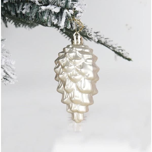 Julgransprydnad - 9 cm roséguldfärgad hänge, blank/matt finish