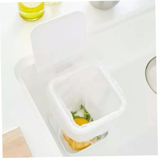 Skrivbordspapperskorg Hållare Sopbehållare Metall Sopbehållare Hållare Skåp Bärbar Sopbehållare Påse Kitche