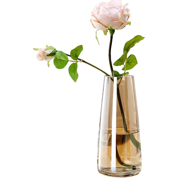 Ins Modern Glasvas Iris Transparent Glasvas (Kristall Amber) för hemmakontorsdekoration