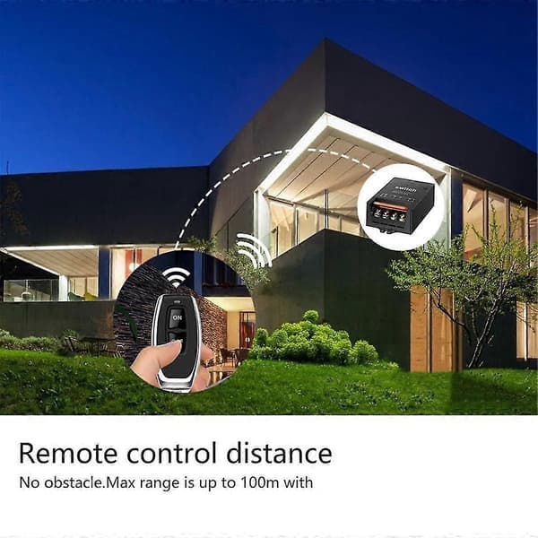 12V Remote Control Switch with 30A Relay, DC 72V 60V 48V 36V 24V 12V Wireless Switch for Lamps, Light