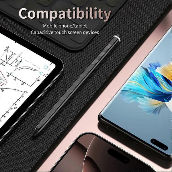 Til Galaxy Z Fold7 5G Kapacitiv Pen Bluetooth-kompatibel Digital Præcisionsinput Skrivepen Sort