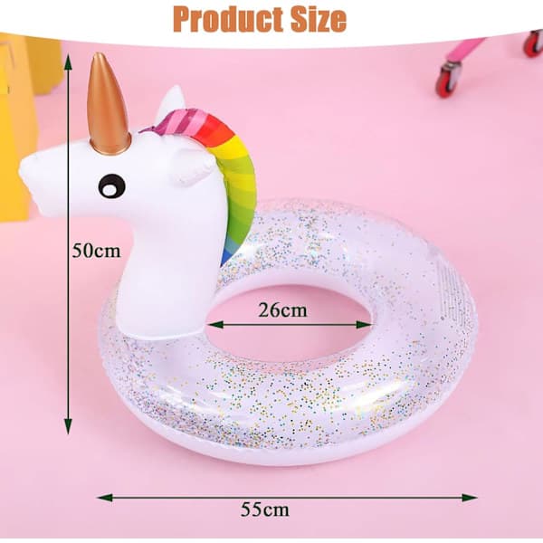 Sommer oppustelig badering pool float, oppustelig pool float - sød glitter badering badelegetøj til børn