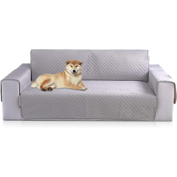 Halkskyddat sofföverdrag soffskydd fåtöljskydd soffskydd (grå, 2-sits)