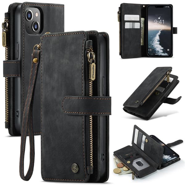 iPhone 13 Wallet Case for Women Men, Stylish Durable PU Leather