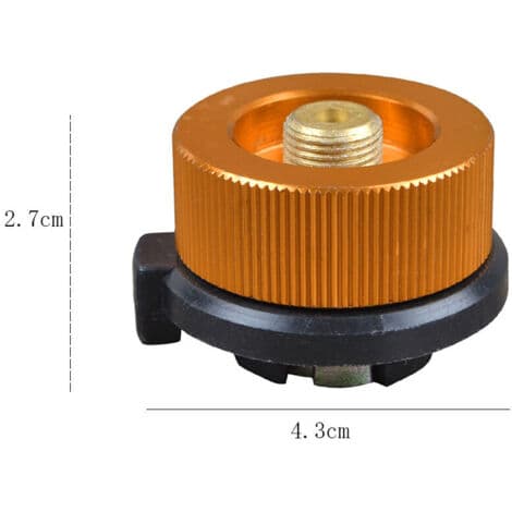 Propane Refill Adapter for Outdoor Camping — For Flat Cartridges, Burners, and Cylinders — Coupling/Refill Valve