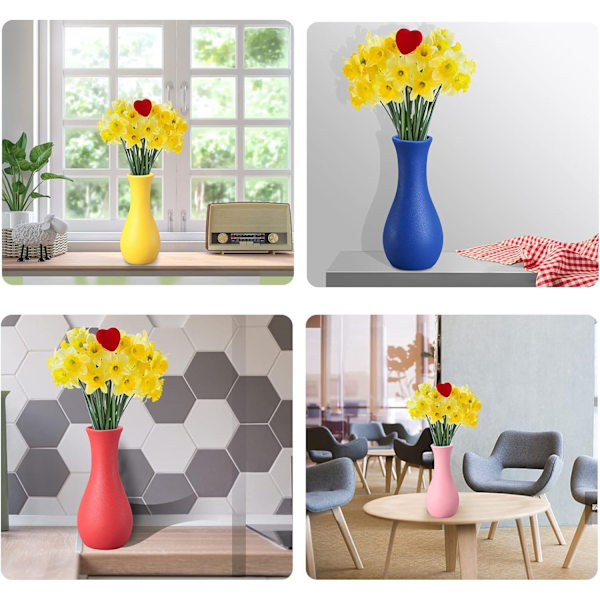 Gul keramisk vas modern heminredning porslin blomsterarrangemang vas matt design för mittpunkt