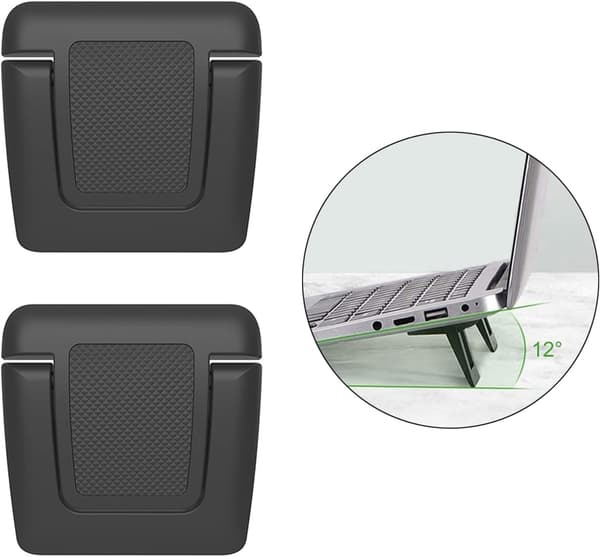 2 stk Mini Laptop Stativ Usynlig Computer Stativ Sammenklappeligt Bærbart Ventileret Skrivebord Laptop Holder Tastatur Riser Egnet