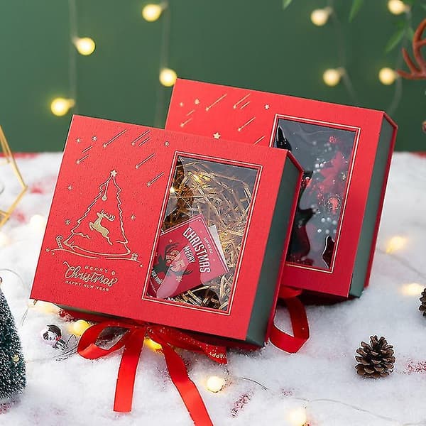 Julklappsförpackning tom låda stor födelsedagspresentförpackning presentask äppelask julklapp