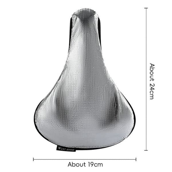 WEST BIKING Bicycle Seat Waterproof Sunscreen Bicycle Saddle Rain Cover Saddle Seat Cover Silver silver
