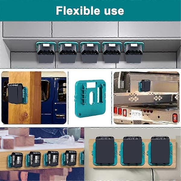 10-pack Battery Holder for Makita 14.4V 18V Li-Ion Battery Tools Machine Holder Storage Rack Wa