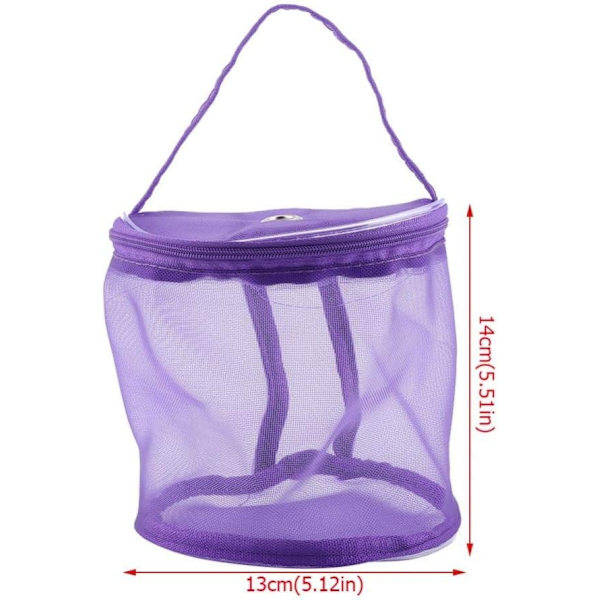 Bärbar stickad väska cylinder nät ull arrangör lätt bekväm behållare tote garn tillbehör