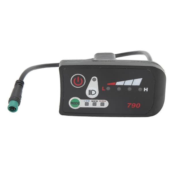 Electric Bicycle LED Power Display Panel Electric Bicycle Modification Display Meter With Waterproof 5p Male Connector For 22.2mm Handlebar 48V