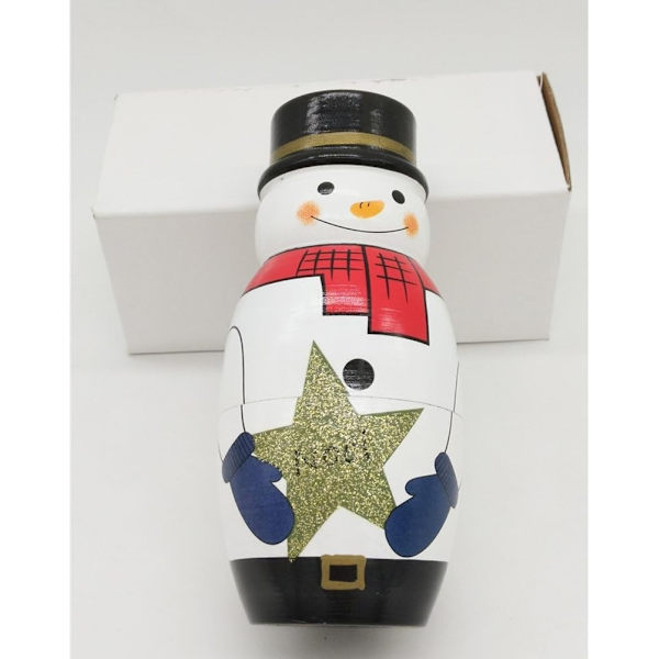 5 st ryska dockor Interlacing Trä Ryska Nesting Dolls Leksak Present Snögubbe