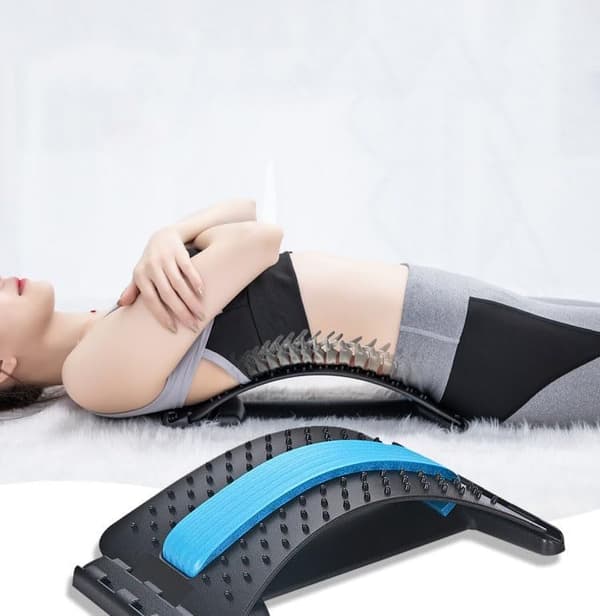Back Support Back Stretcher Device, Back Massager for Bed and Chair, Multi-level Lumbar Support Stretcher for Spine, Pain Relief for Lower and Upper Muscles