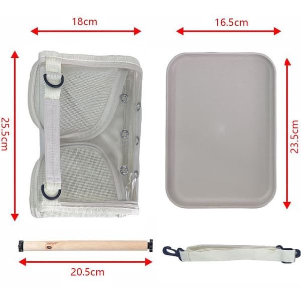 Bird Carrier Backpack Bird Bag Panoramic View Breathable Foldable with Perch Removable Tray for Peony Small Sun Tiger Skin Monk White