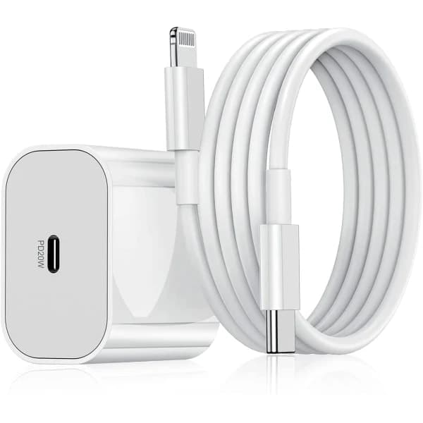 iPhone Oplader - Hurtigoplader - Adapter + Kabel 20W USB-C 2 stk.