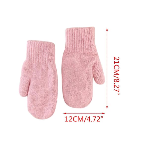 Dam Enfärgad Hel Fingerhandskar Tjockt Fleece Foder Stretchig K...