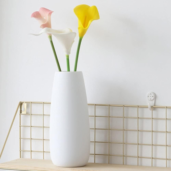 2025 Ny Vit Keramisk Vas, Keramisk Vas för Blommor, Modern Vas för Blommor, Keramisk Vas för Heminredning