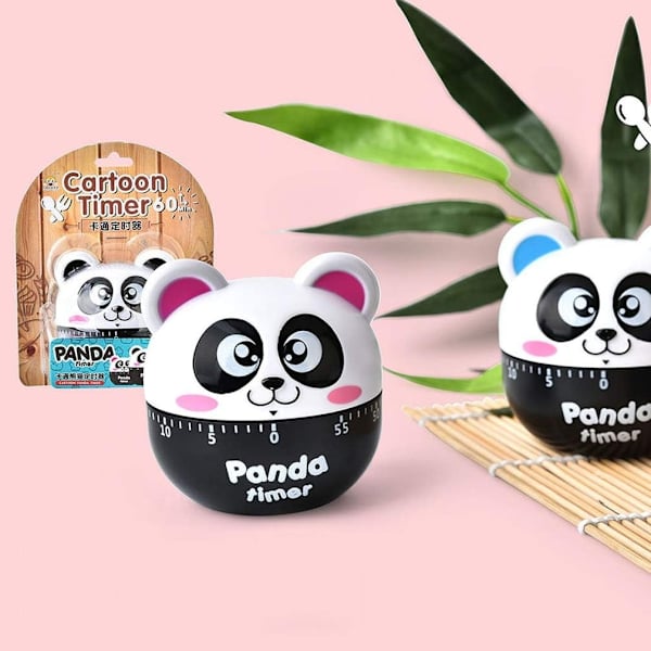 Kök Ägg Timer Söta Klassrum Timer Panda-formad Mekanisk Kök Bakning Matlagning Timer Påminnelse 60 Minuter (Blå)