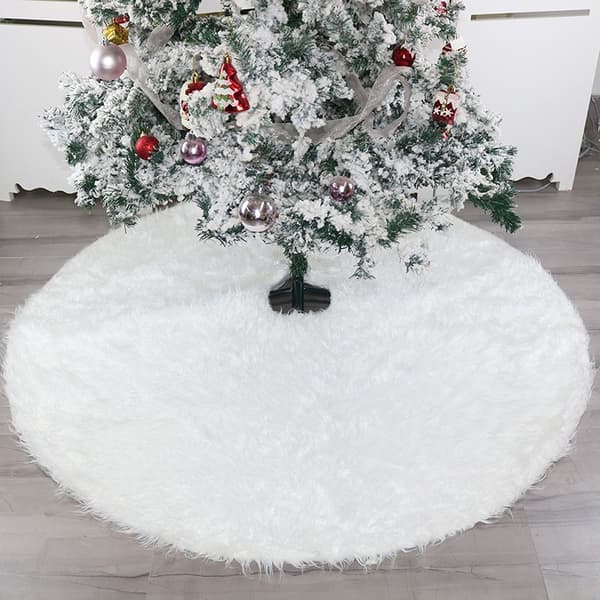 78 cm julgransfilt, vit julgransmatta