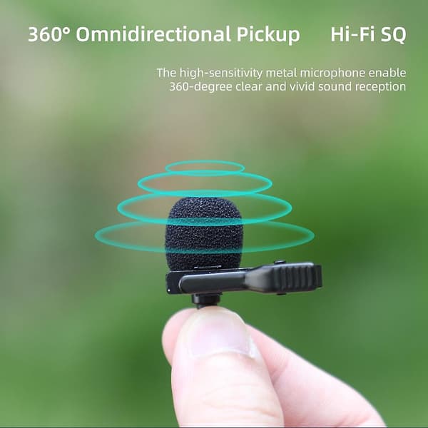 Lavalier Microphone for insta360 One X2 X3 / One R RS Action Camera 2 3 HIFI ONE R