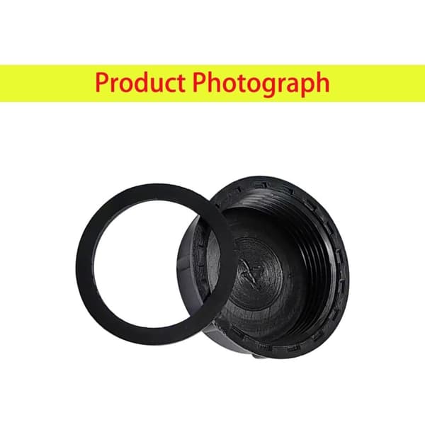Qrity 2-pack diskbänkspropp, 39 mm gängad propp, svart