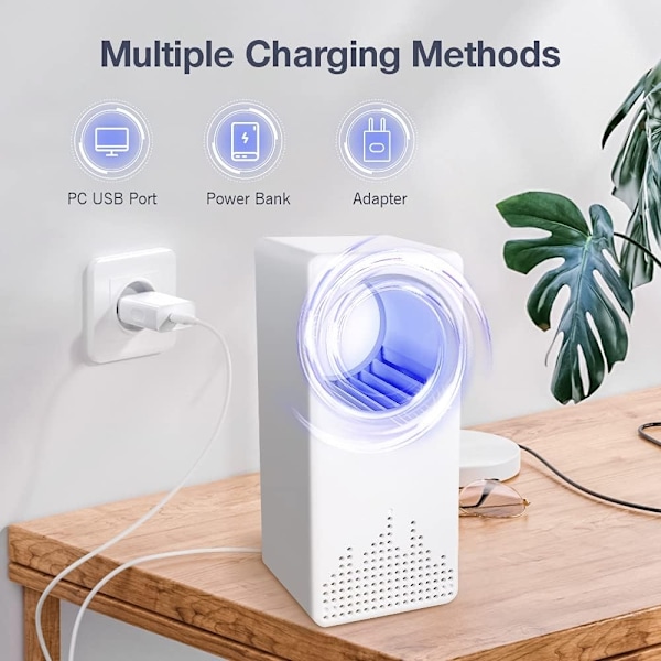 Myggdödande lampa för inomhusbruk, UV-insektsskyddande lampa Elektrisk flugdödare med USB, Bug Zapper