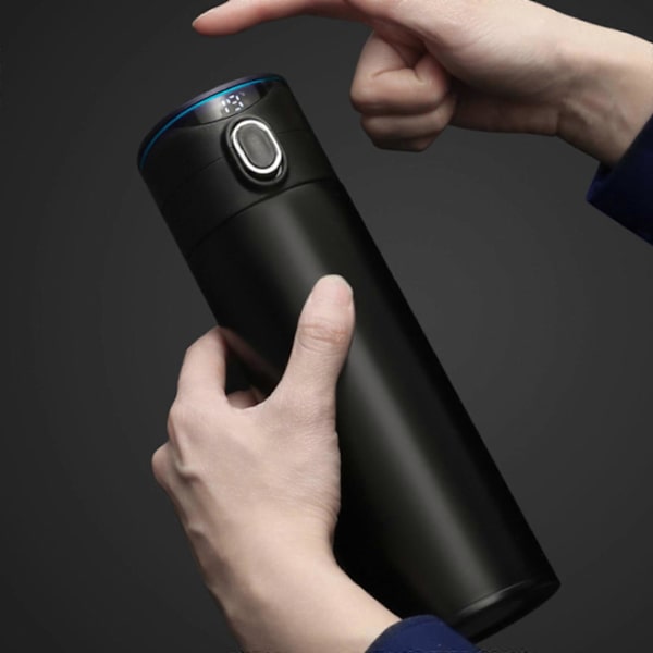 Studsande Lock Termosmugg LED Touch Display Smart Vattenflaska Kaffe...