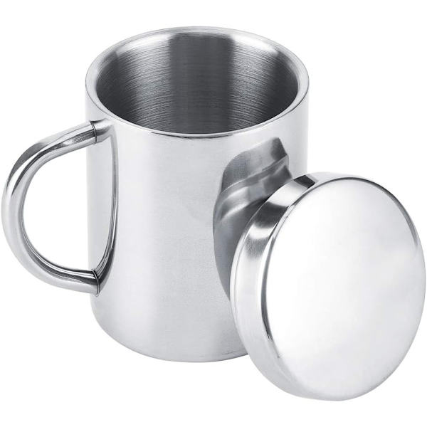 7,5oz / 10,20oz Rostfritt stål isolerad kaffemugg, Dubbelväggig campingmugg