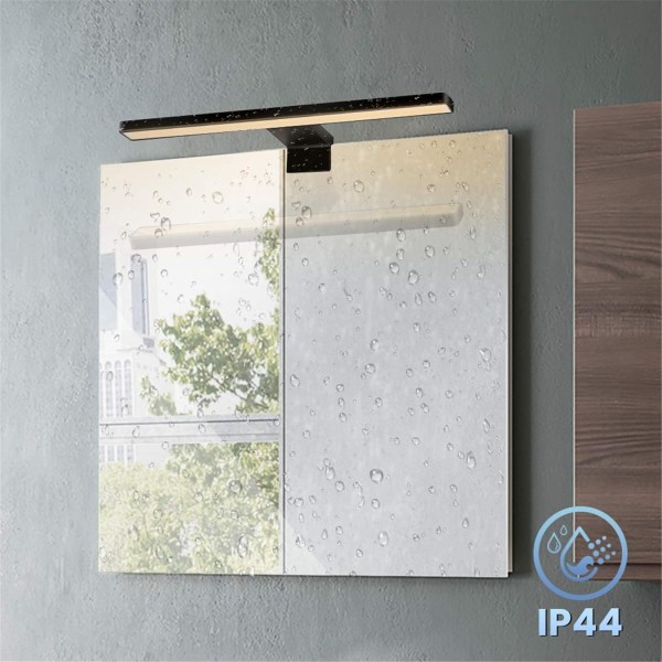 5W 30CM Svart LED-badrumsspegellampa, Varmvit spegelvägglampa, Toalettlampa IP44 Vattentät, Smink- och toalettbelysning