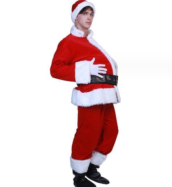 Santa Claus Falsk Mage Klänningstillbehör White